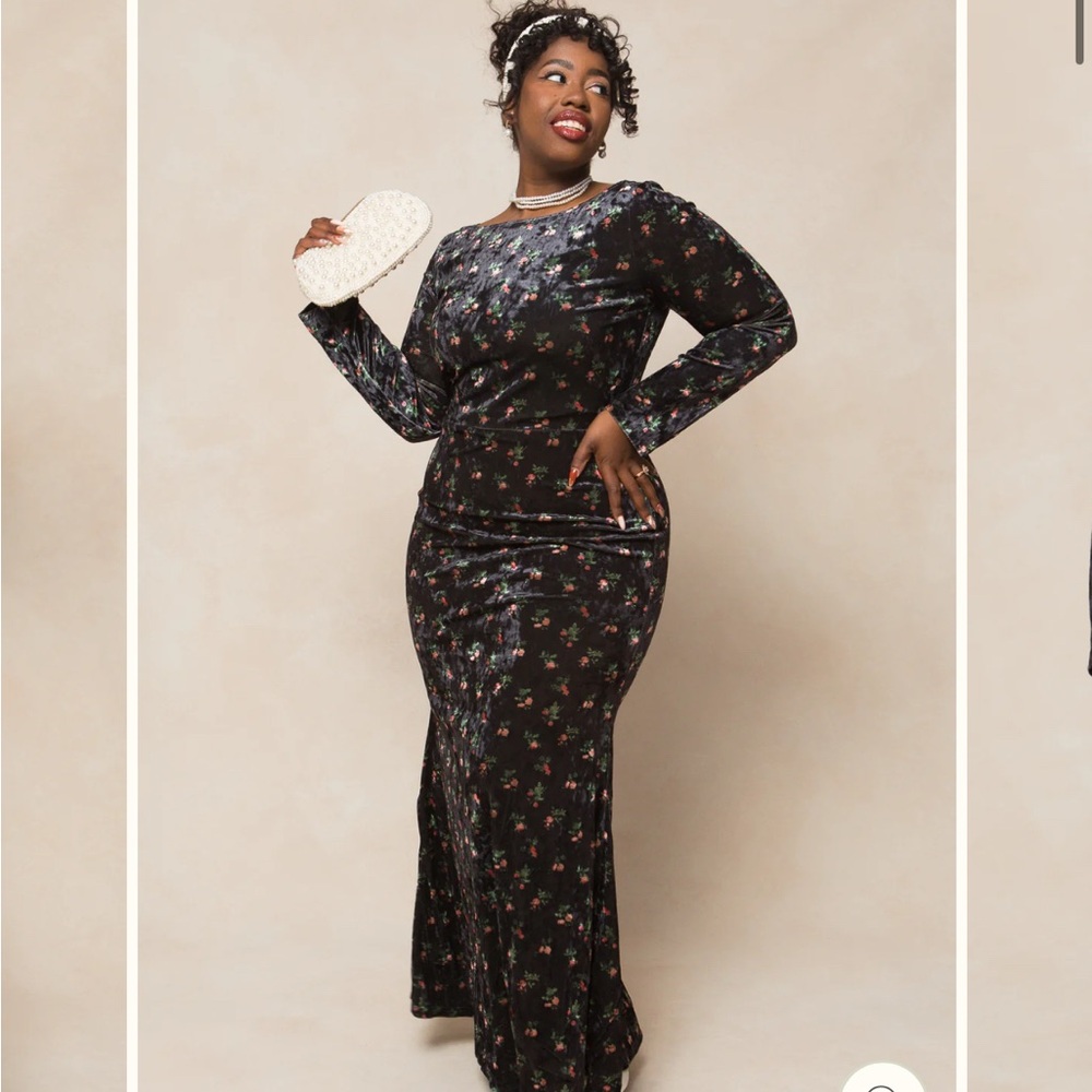 Ivy City Co Velvet Dress 1X